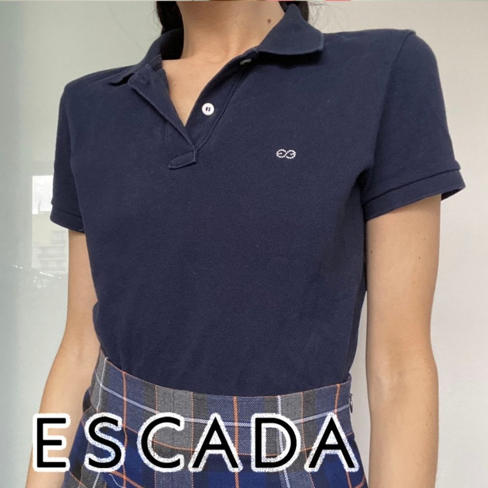 ESCADA SPORT NAVY POLO TEE ✨⁣